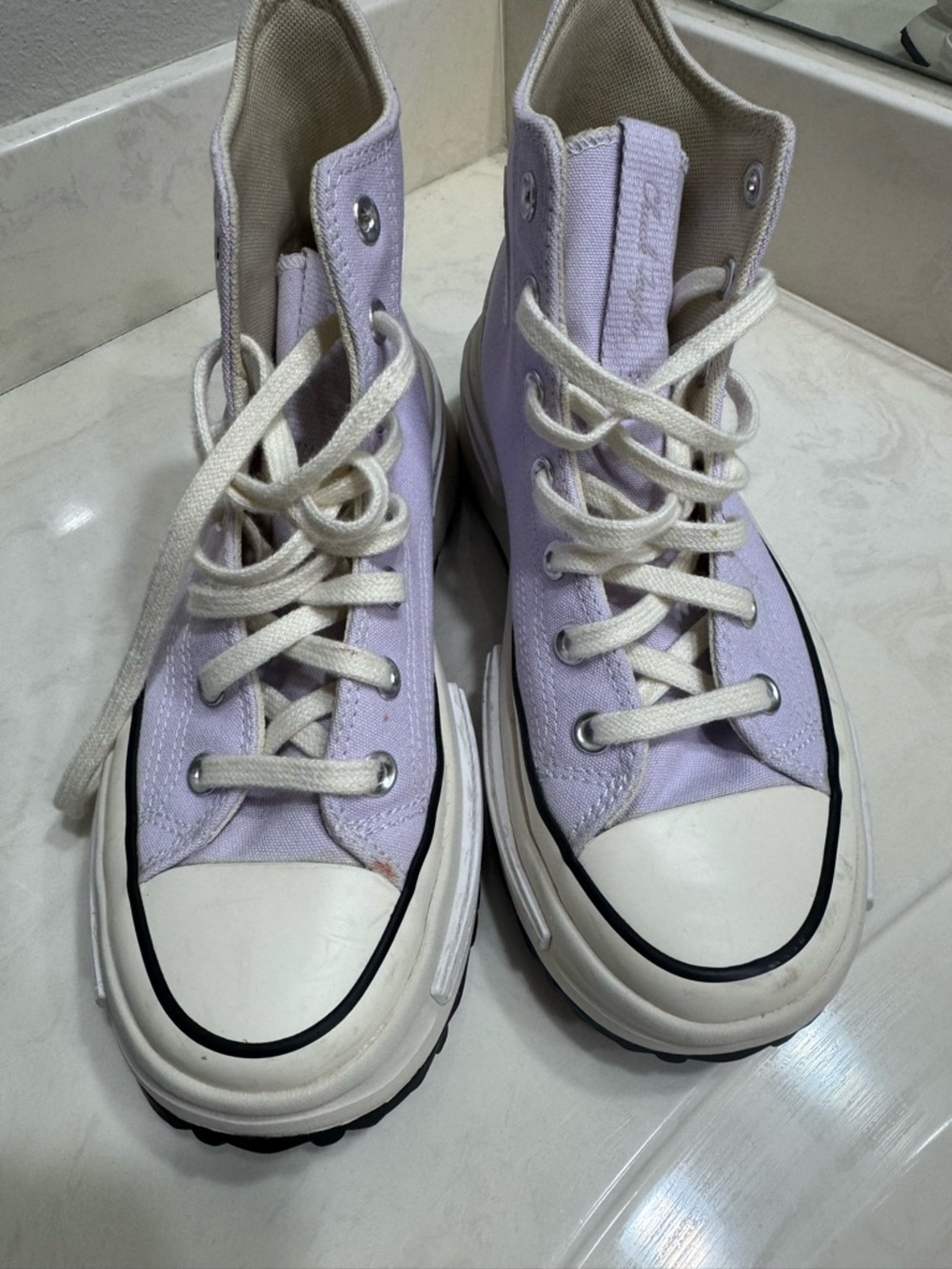 High-Top Canvas Platform Sneakers - Lavender Legacy CX - Picture 8 of 10
